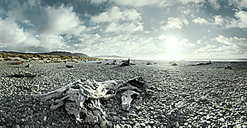 Kiesstrand Neuseeland
